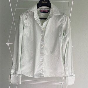 Vineyard Vines Light Green Striped Shirt